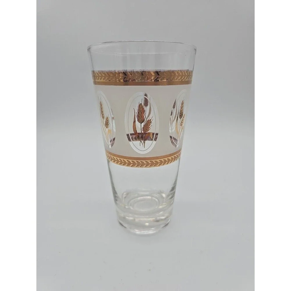Brockway Glass Co Frosted Golden Wheat Cocktail Glass